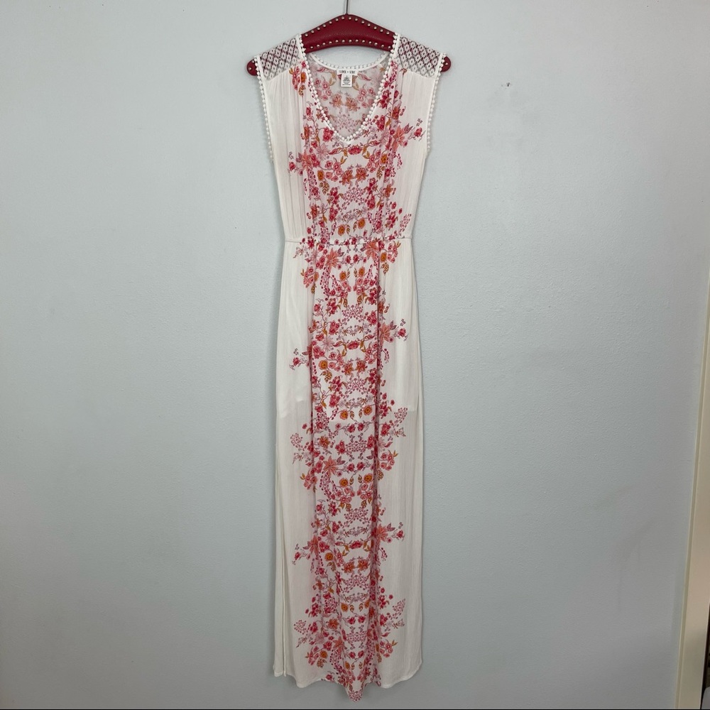 Clover + Scout Floral Maxi Dress | Size Small